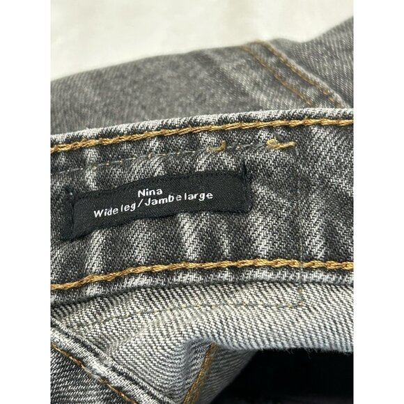 Frank And Oak Women’s Size 27 Nina Wide Leg Jambe Large Black Raw Frayed Hem - Picture 12 of 16